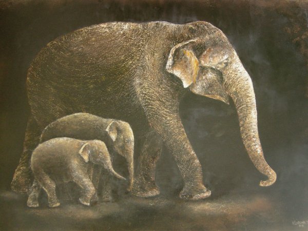 Drambliai 110x80 - Oil painting