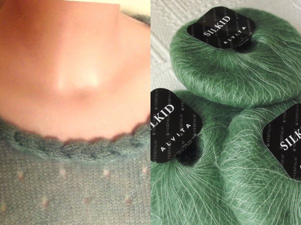 Gentle green mohair sweater 2