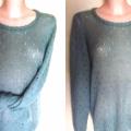 Gentle green mohair sweater - Machine knitting - knitwork