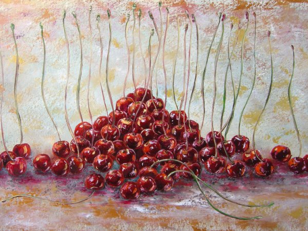 Vyšnios 70x40 - Oil painting