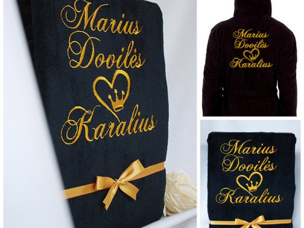 Siuvinėtas vardinis chalatas - Karaliui 2