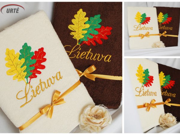 Lietuva - Ąžuolo trispalvė - Siuvinėtas rankšluostis 3