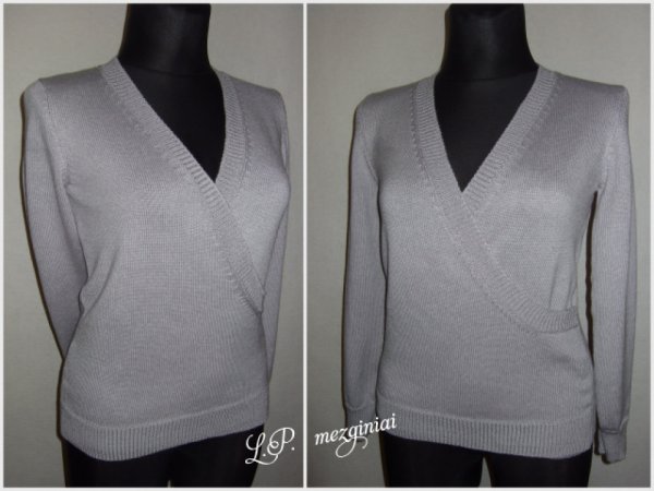 Merino vilnelės pilkas megztukas - Machine knitting