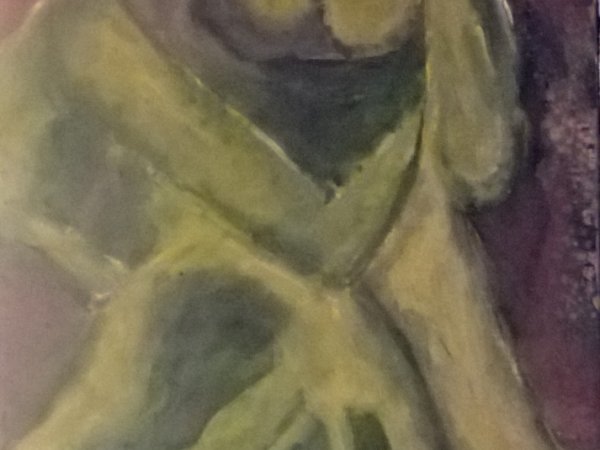 the thinker - Acrylic painting