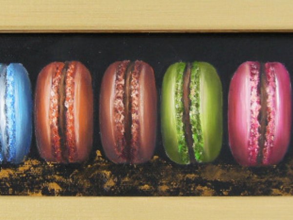 Macarons 50x10 - Oil painting