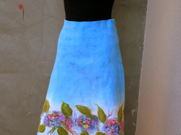 Veltas sijonukas ,,DANGAUS ŽYDRYNĖ,, - Skirts