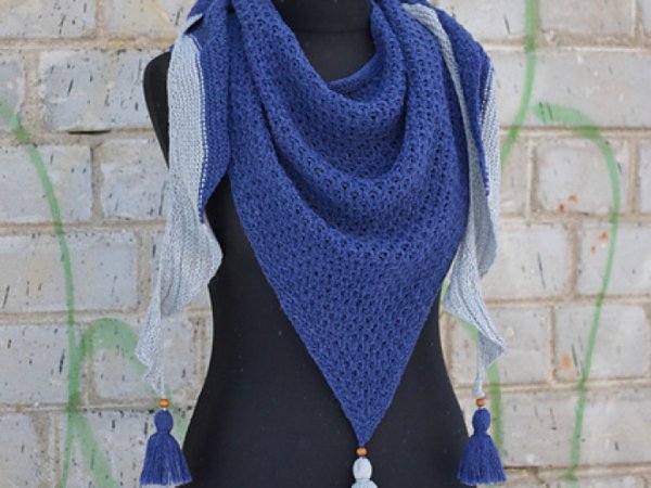 Melynai pilka vilnone skara - Wraps & cloaks