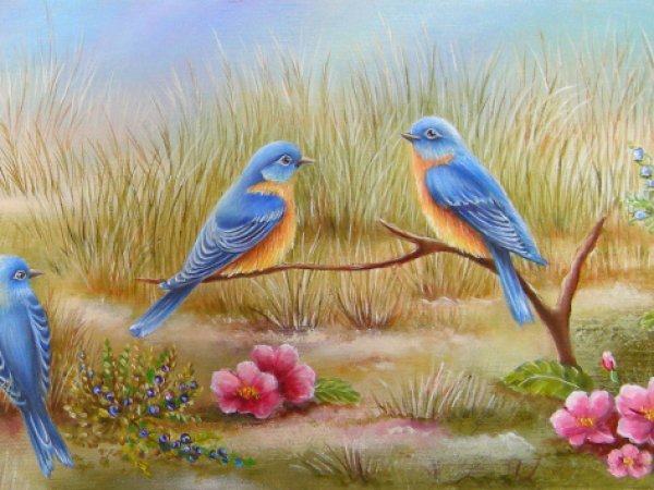 Pavasarėja . . . 70x25 - Oil painting