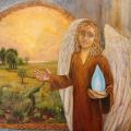 Archangel Uriel - Radius of Light - Oil painting - drawing