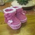 Handmade, crochet baby girl's  - Shoes - needlework