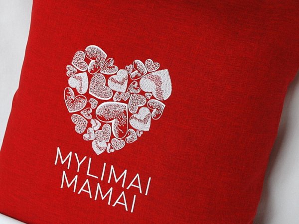 Mylimai Mamai - dekoratyvinė pagalvėlė 2
