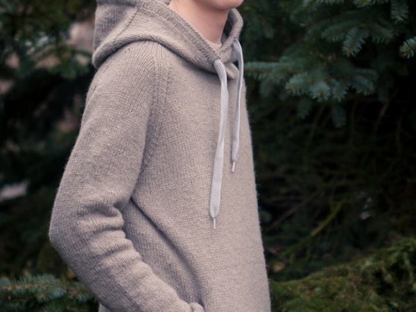 Pilkas megztinis su gobtuvu - Sweaters & jackets