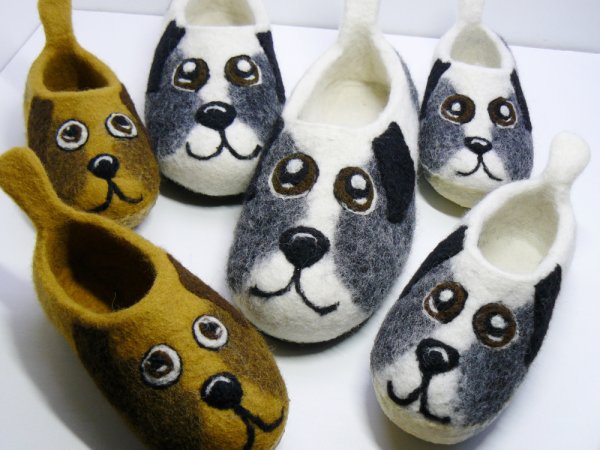Veltinio šlepetės " Au, au, au" - Shoes & slippers
