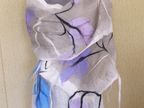 veltas šalis su linu "švelni pastelė" 2