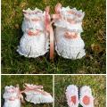Crochet white baby shoes  - Shoes - needlework