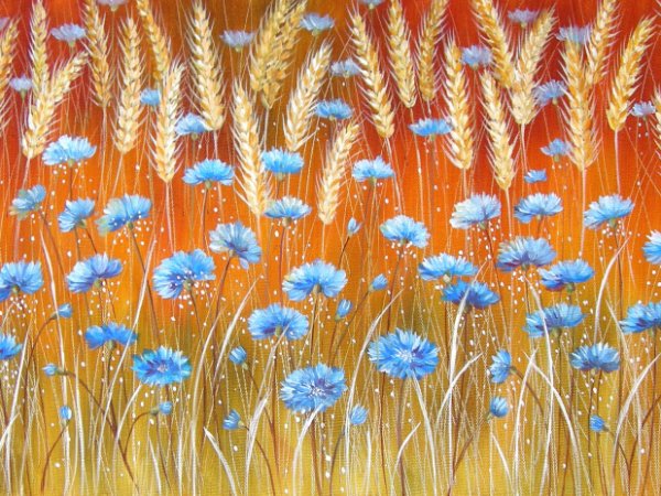 Rugpjūtis II 70x30 - Oil painting