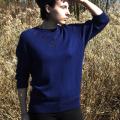 Tunic "Royal Blue" - Machine knitting - knitwork