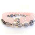 Rose and Grey bracelets - Kits - beadwork