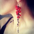 Earings ''Red Roses" - Accessory - beadwork