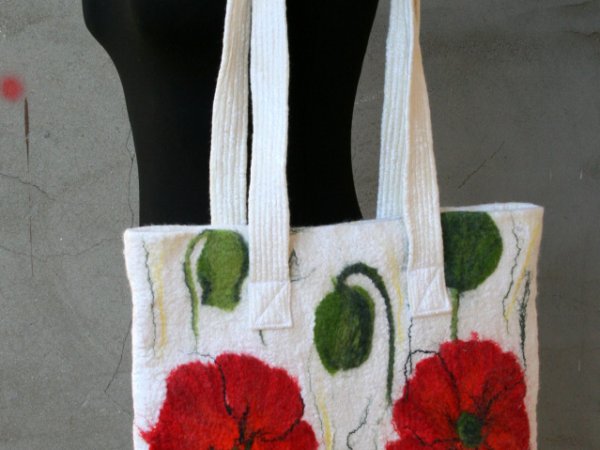 Velta rankinė ,,AGUONĖLIŲ PIEVA ,, - Handbags & wallets