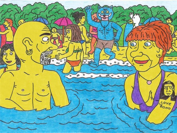 Batuoto Katino draugai maudosi Baltijos jūroje - Pictures