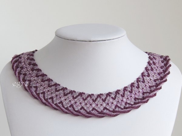 Necklace Raspberry Colors - Biser