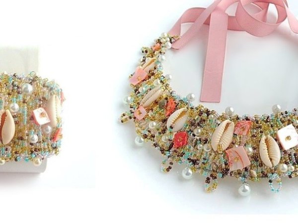 Sea complect: necklace and bracelet 2