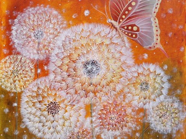 Drugelis 40x40 - Oil painting