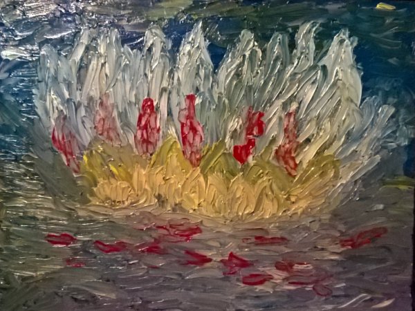 water crown - Oil painting