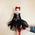 OOAK collectibles art doll, Halloween doll decoration, Black art doll, Polymer c - Dolls & toys - making