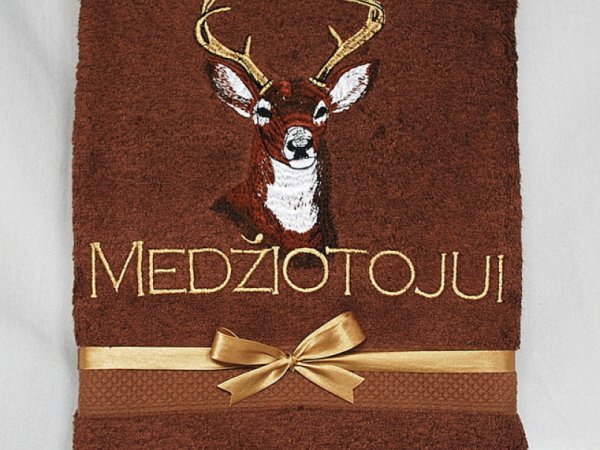 Dovana medžiotojui - siuvinėtas rankšluostis - Medžiotojų vadovas 1