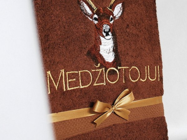 Dovana medžiotojui - siuvinėtas rankšluostis - Medžiotojų vadovas 2