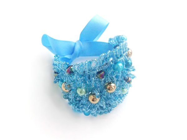 Blue freeform bracelet - Bracelets