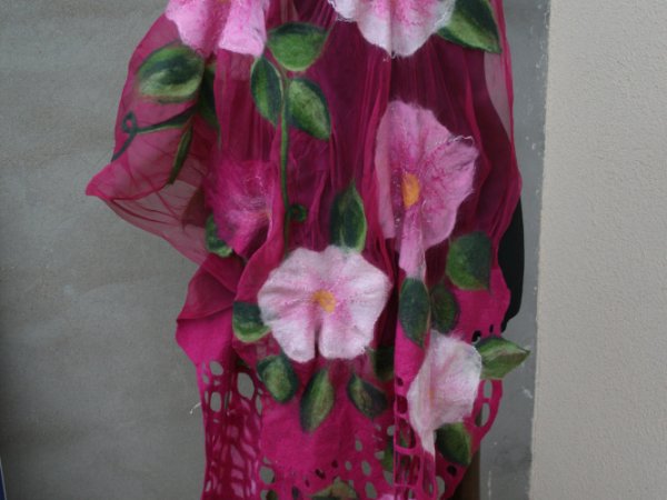 Velta skraistė-šalis ,,SURFINIJŲ ŽIEDUOS ,, - Scarves & shawls