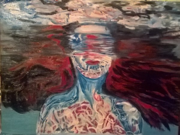 underwater - Oil painting