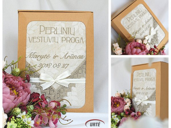 Dovana perlinių vestuvių proga - siuvinėta staltiesė 3