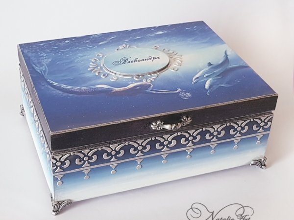 Papuošalų dėžutė, prisiminimų dėžutė - Decoupage