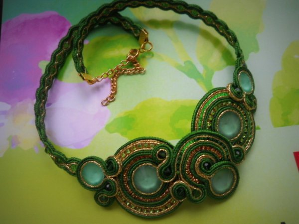 vėrinys "Green" - Soutache