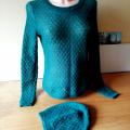 Sweater "Green Forest mossy" - Machine knitting - knitwork