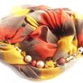 Scarf "Autumn color" - Necklace - beadwork