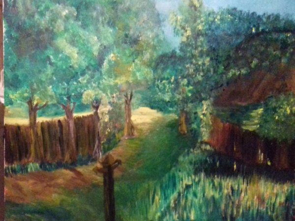 crossroad - Acrylic painting