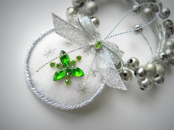 kalėdinis žaisliukas širdelė, burbulas "Green" 3