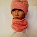 Warm pink hat and snood - Hats - knitwork