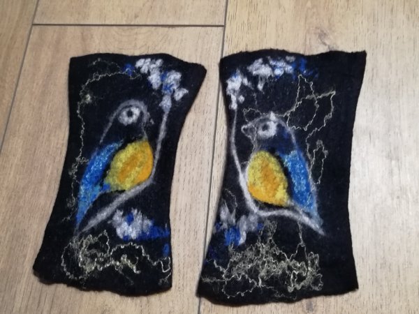 Veltos riešinės su paukštukais 2