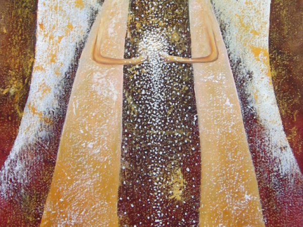 Angelų mėnulis 35x80 - Aliejinė tapyba