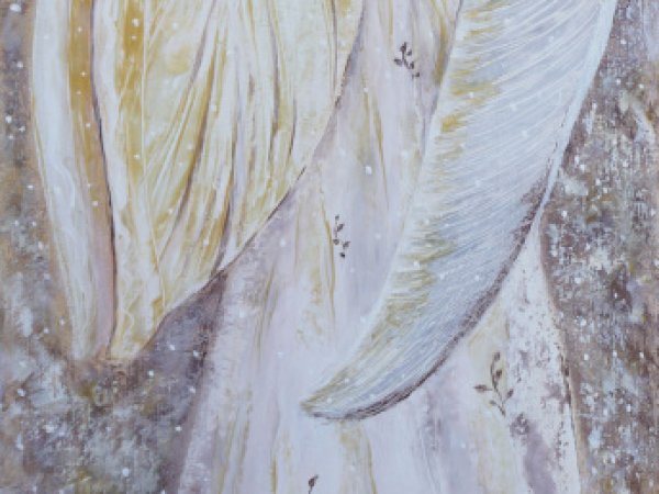 Baltas angelas 35x100 - Aliejinė tapyba