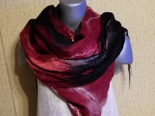 Veltas šalis juodos-bordo spalvų 3
