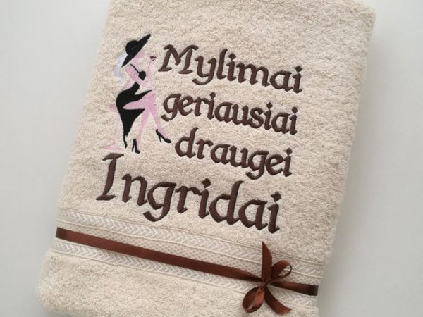 Rankšluostis "Geriausiai draugei" - Needlework