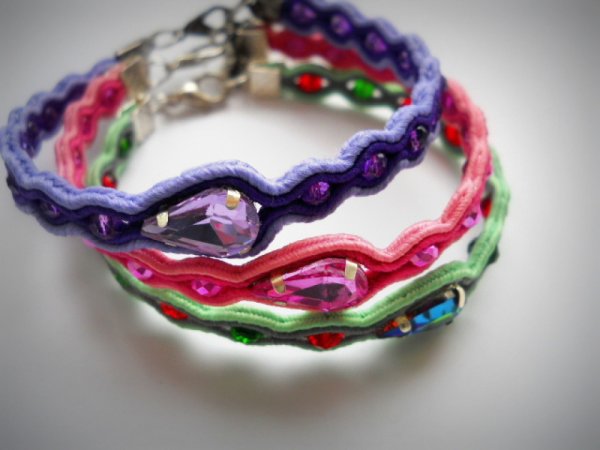 sutažo apyrankės "Mini III" - Soutache