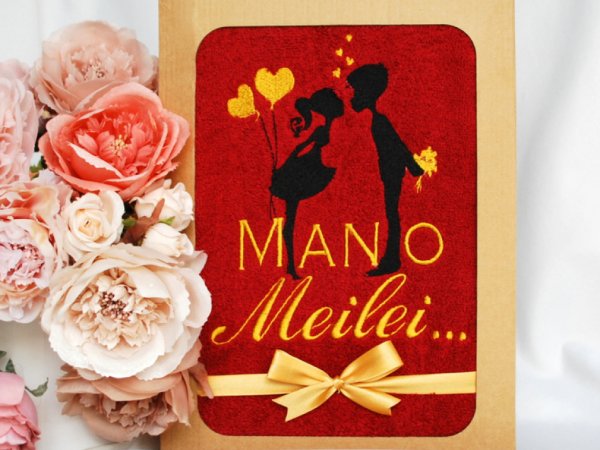 Mano Meilei... siuvinėtas rankšluostis 1
